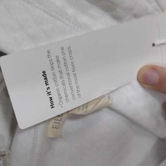 Nwt Eileen Fisher white hooded long jacket size large - Picture 11 of 14